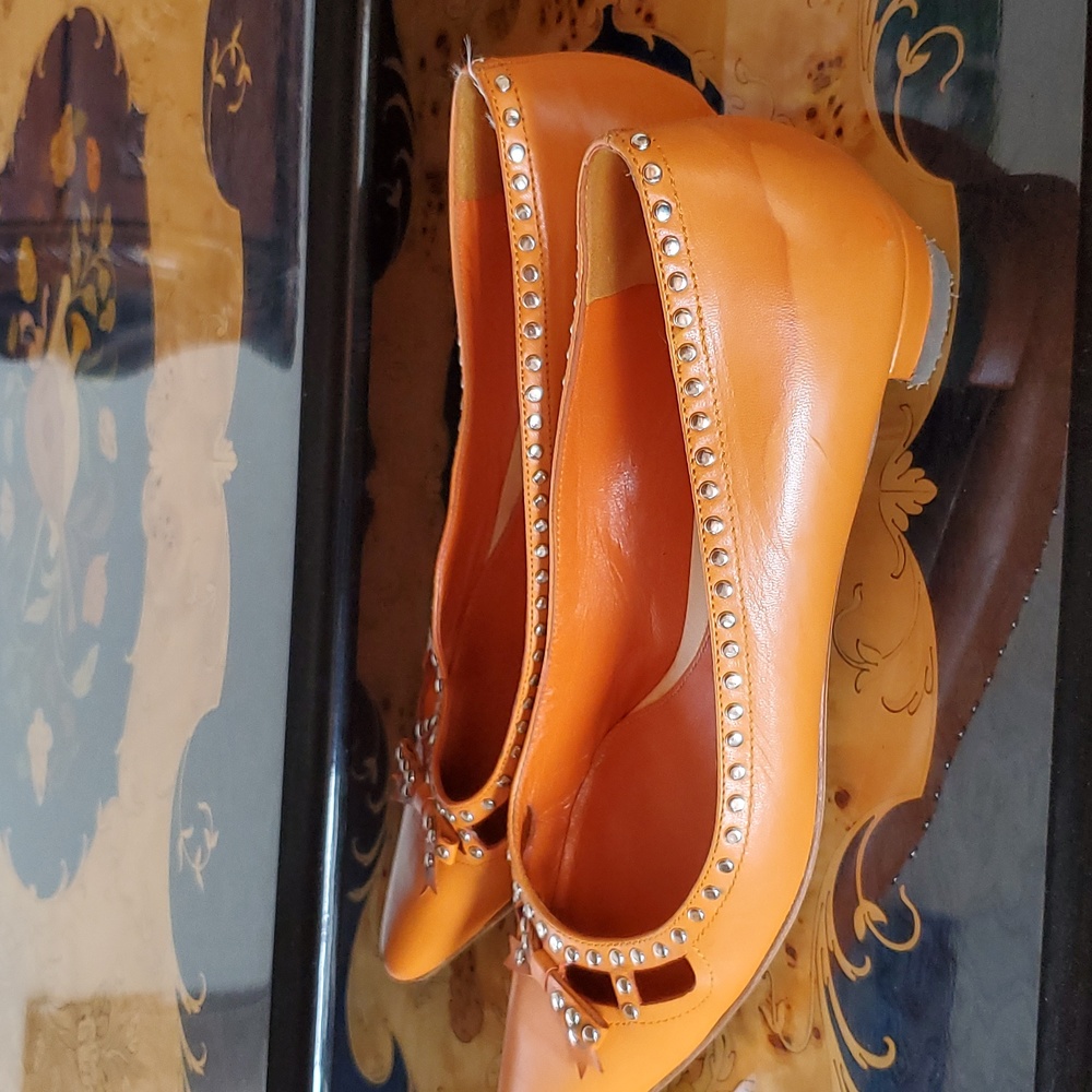 Prada Studded Leather Flats - Picture 7 of 10